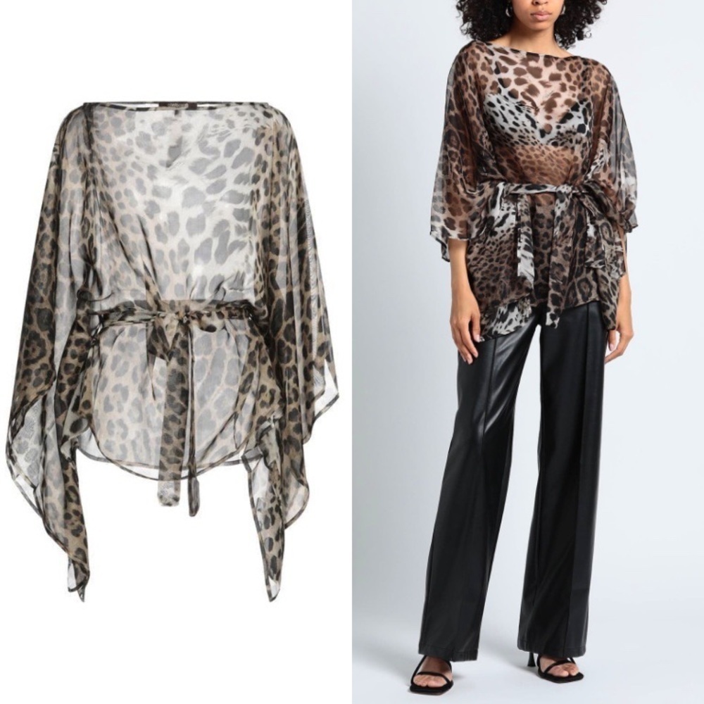 Roberto Cavalli Silk Leopard Print Blouse​​​